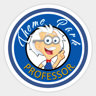 Theme Park Professor Badge Logo Sticker